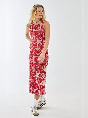 Damson Madder Ari Cut-Out Midi Dress EU Size 12/ US Size 8